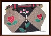 Upcycling Kleine Patchwork Handtasche
