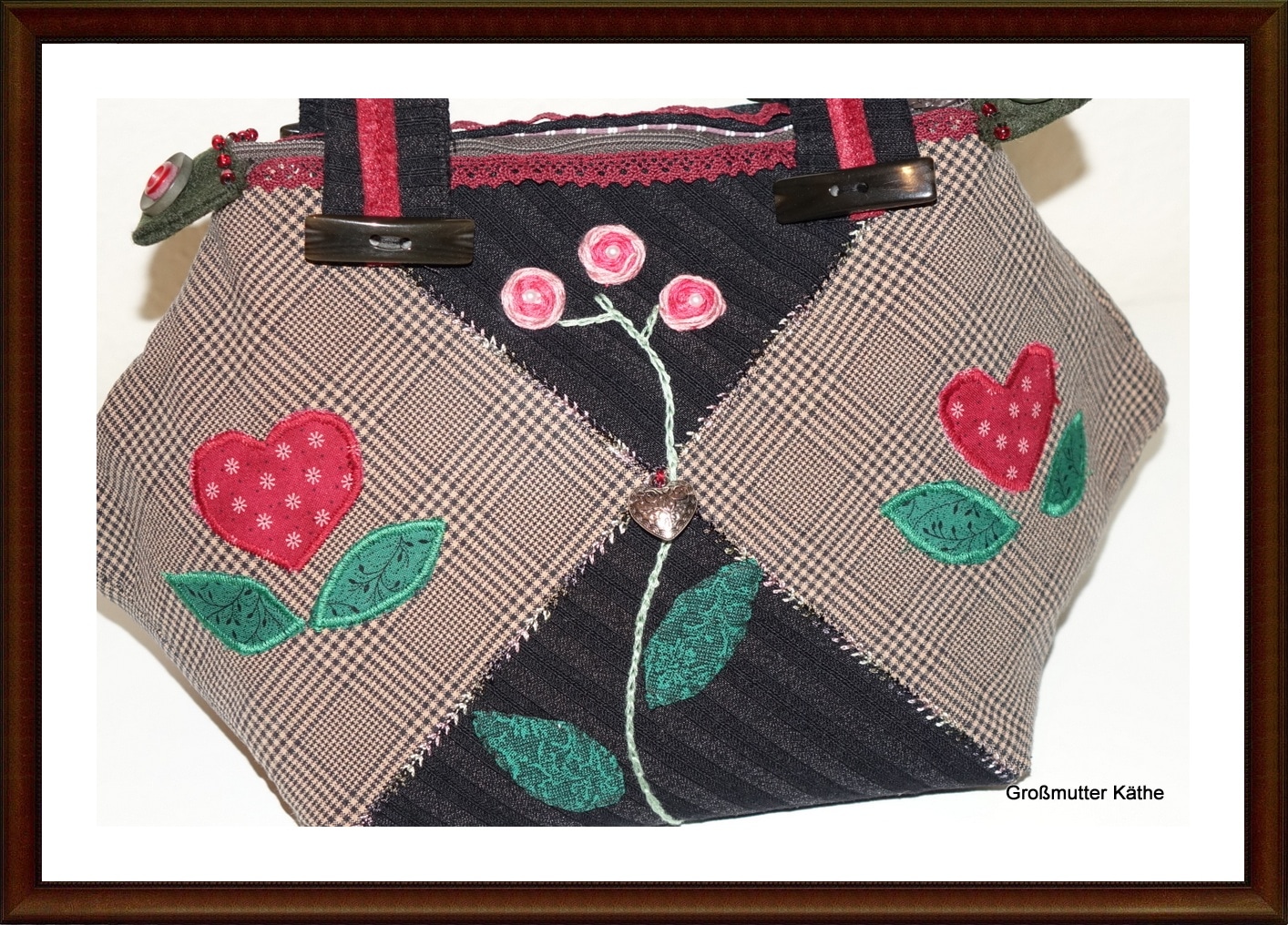 Upcycling Kleine Patchwork Handtasche