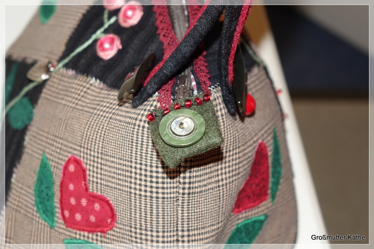 Upcycling Kleine Patchwork Handtasche