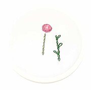 Einfache Blume mit der Hand sticken als Deko für verschiedene Nähprojekte