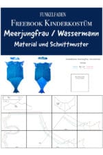 Kinderkostüm Meerjungfrau / Wassermann nähen + Schnittmuster