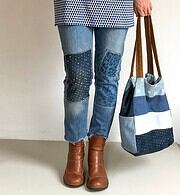 Jeans flicken // sashiko demin