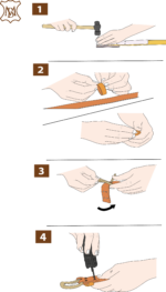DIY Nietengürtel aus natur gegerbtem Leder