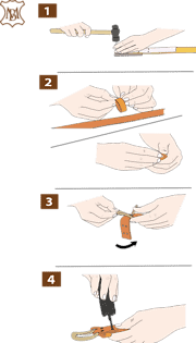 DIY Nietengürtel aus natur gegerbtem Leder
