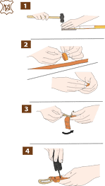 DIY Gürtelschnalle mit Nieten anbringen