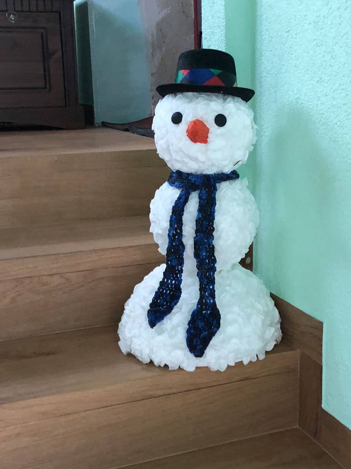 Schneemann basteln aus Wattepads - HANDMADE Kultur