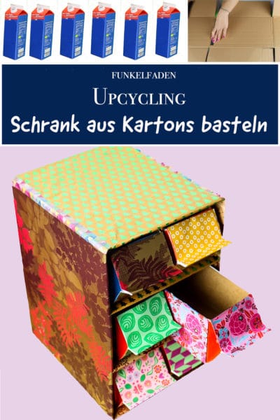 Upcycling - Schrank aus Milchkartons und Pappe basteln