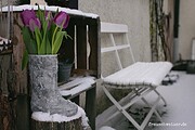 Gummistiefel upcycling – Betonvase