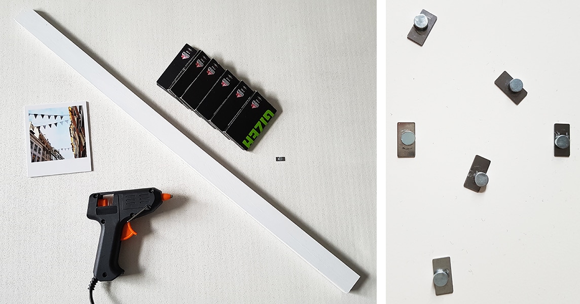 Upcycling: Fotoleiste mit Magneten
