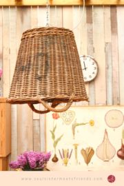 Upcycling: ein Korb als Lampenschirm