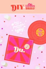 DIY Valentinstag-Karte basteln: 70er Retro Plattencover als Liebesbrief / FREE PRINTABLE