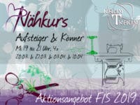 Nähkurs Aufsteiger & Könner 4x Mi 19 - 21.00 Uhr März/April 2019 Aktionsangebot