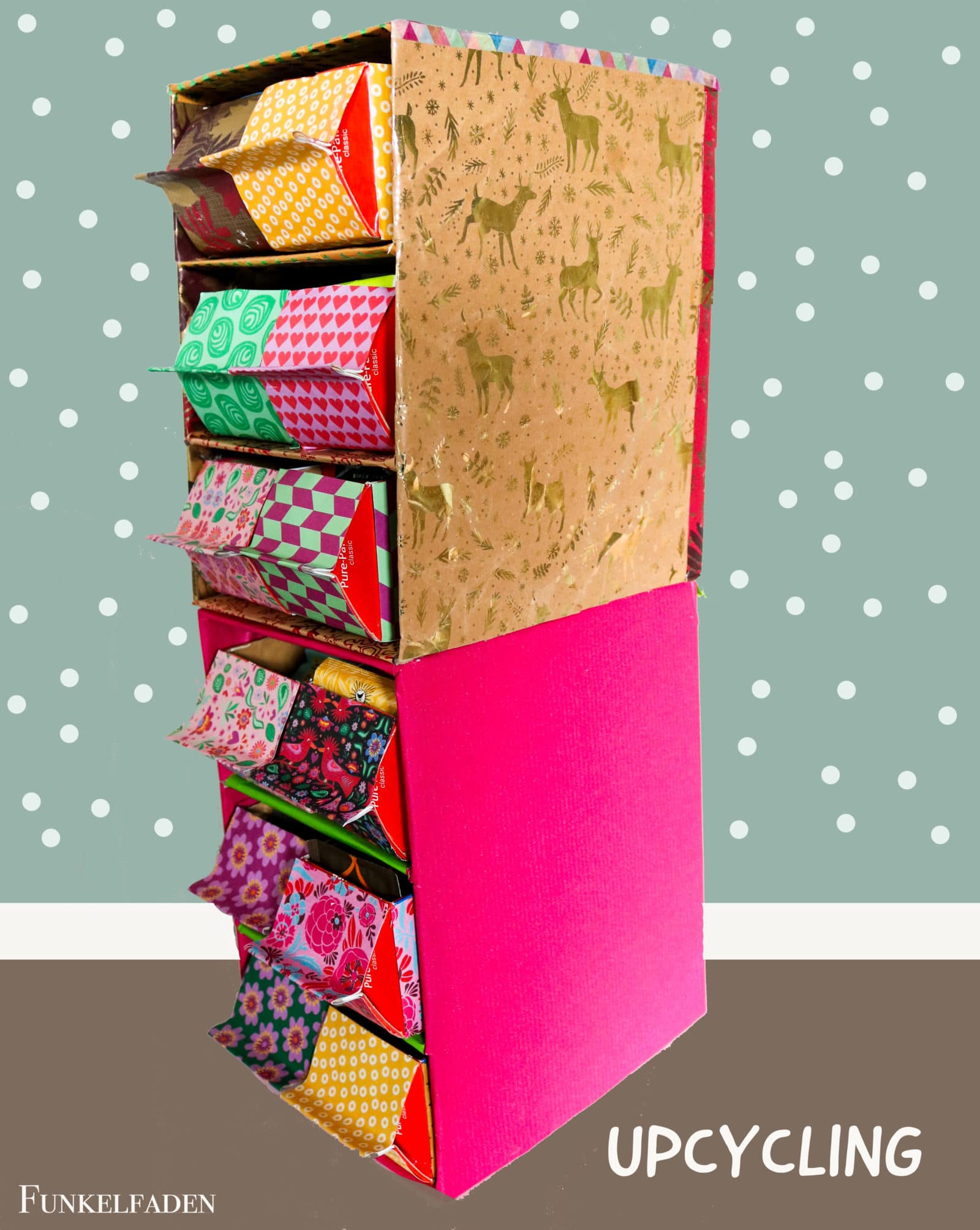 Upcycling – Schrank aus Milchkartons und Pappe basteln