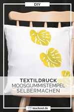 DIY-Geschenkidee: Kissen mit selbstgemachten Stempeln bedrucken