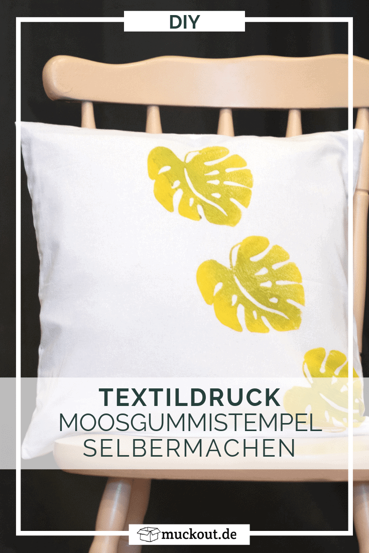 DIY-Geschenkidee: Kissen mit selbstgemachten Stempeln bedrucken
