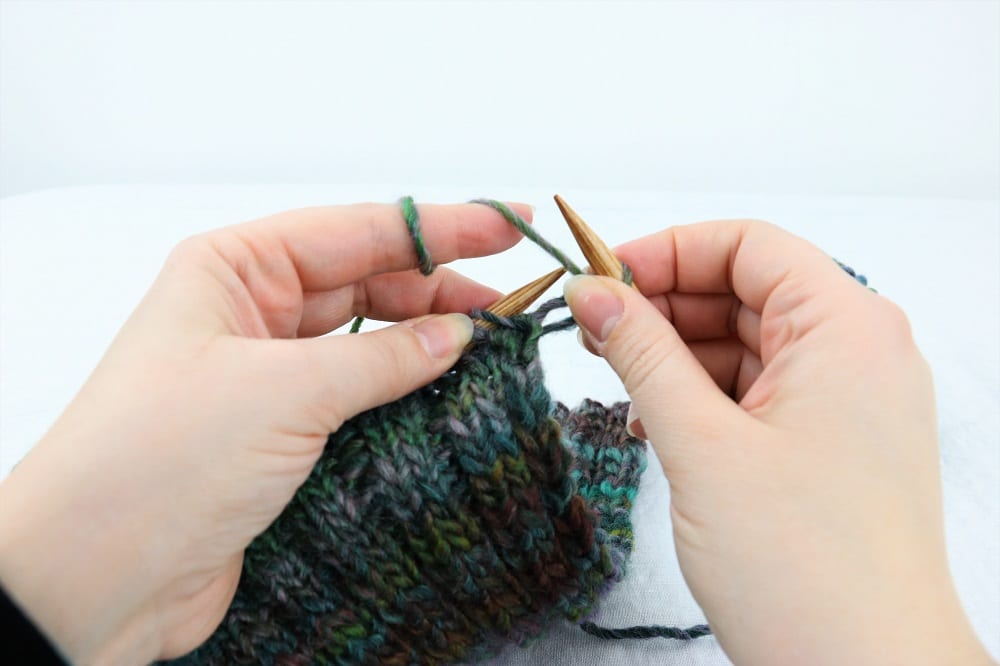 Doppelte Randmasche stricken