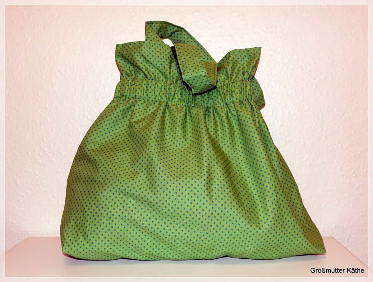 Patchworktasche / Einkaufstasche / Wendetasche mit Gummizug nähen