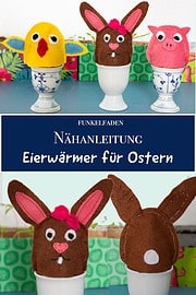 Tierische Eierwärmer für Ostern nähen