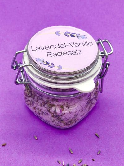 Lavendel Vanille Badesalz selber machen
