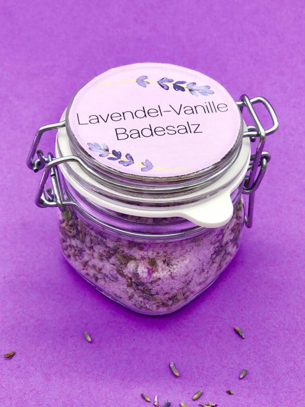 Lavendel Vanille Badesalz selber machen - HANDMADE Kultur