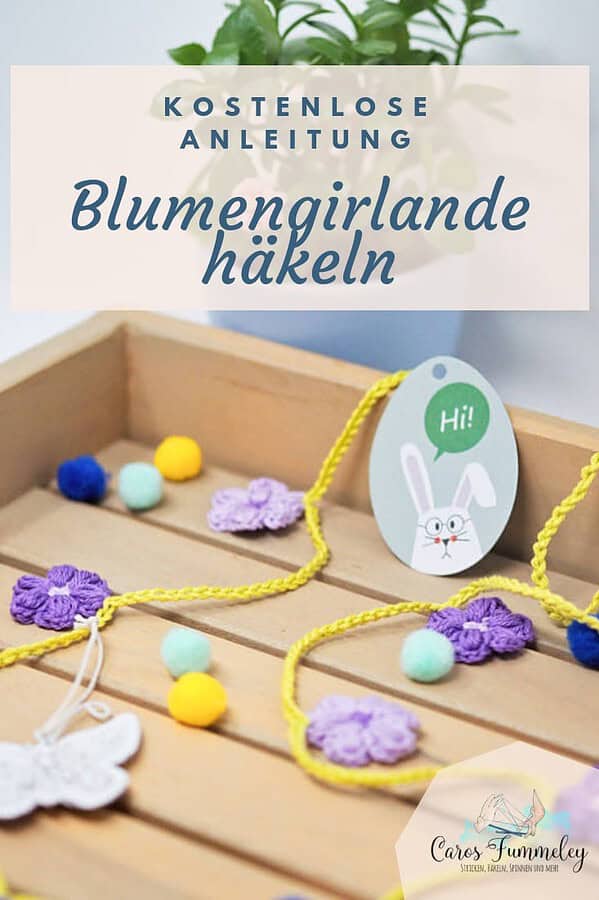 Häkelanleitung Blumengirlande