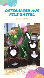 Osterhasen aus Filz basteln – Last Minute Osterdeko