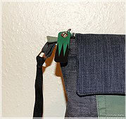Upcycling Nähidee : Umhängetasche für Männer aus alten Jeans genäht