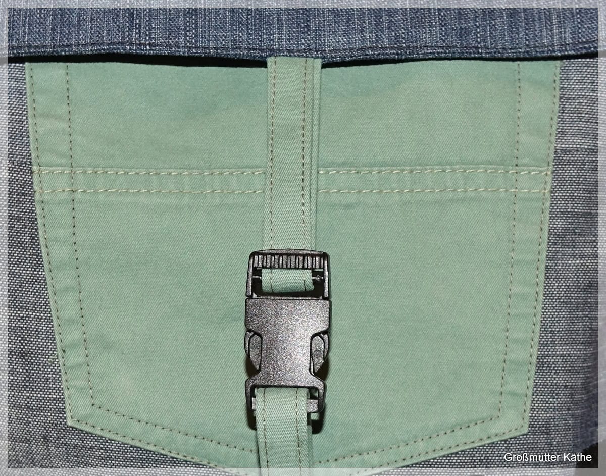 Upcycling Nähidee : Umhängetasche für Männer aus alten Jeans genäht