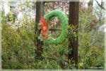 Dekoidee Garten Kranz für den Garten / Türkranz Upcycling mit Wachstuch