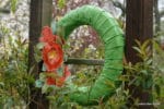 Dekoidee Garten Kranz für den Garten / Türkranz Upcycling mit Wachstuch