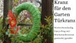 Dekoidee Garten Kranz für den Garten / Türkranz Upcycling mit Wachstuch