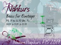 Nähkurs Basics für Einsteiger 3x Mi Nachmittags Mai 14 - 16.30 Uhr