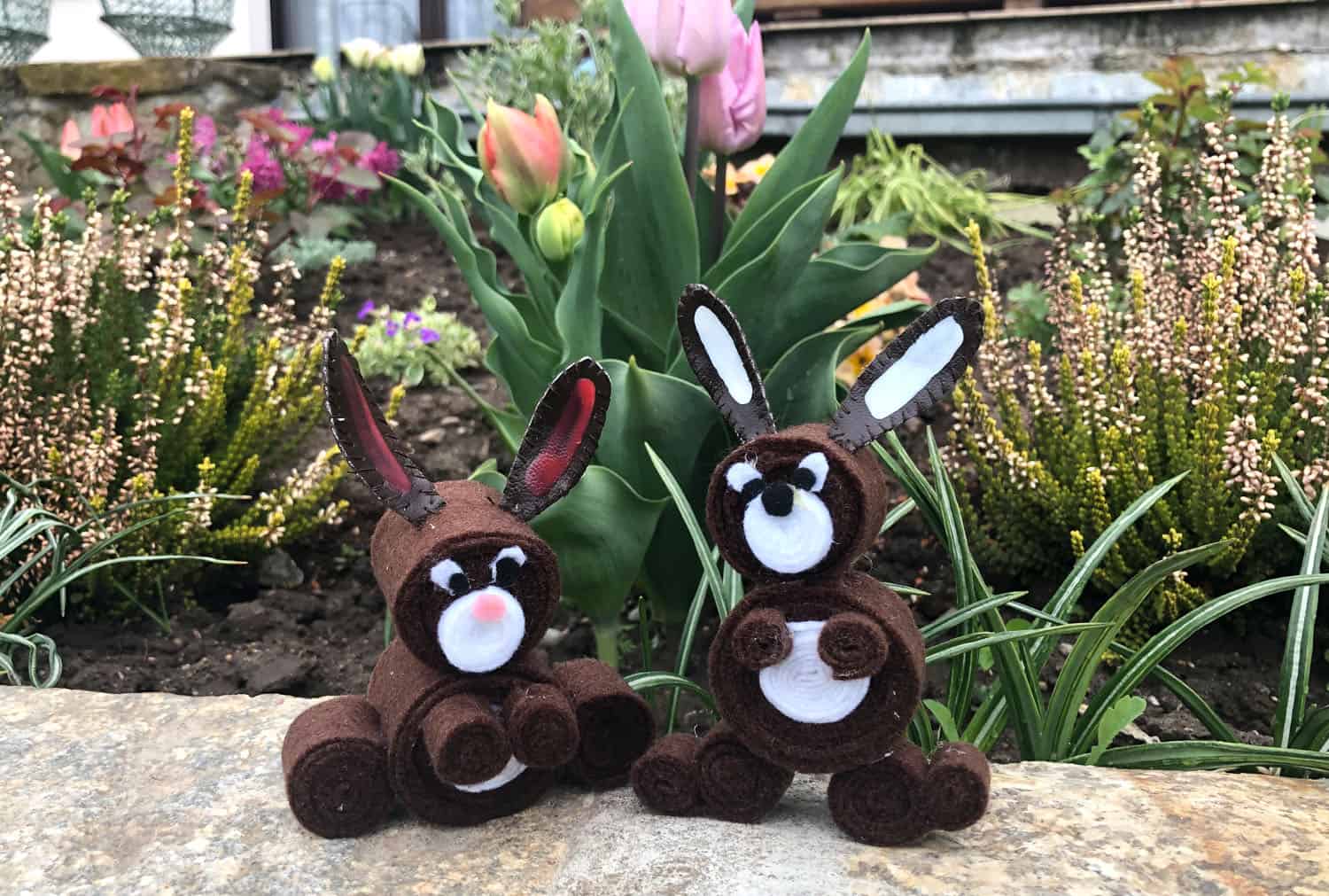 Osterhasen aus Filz basteln – Last Minute Osterdeko