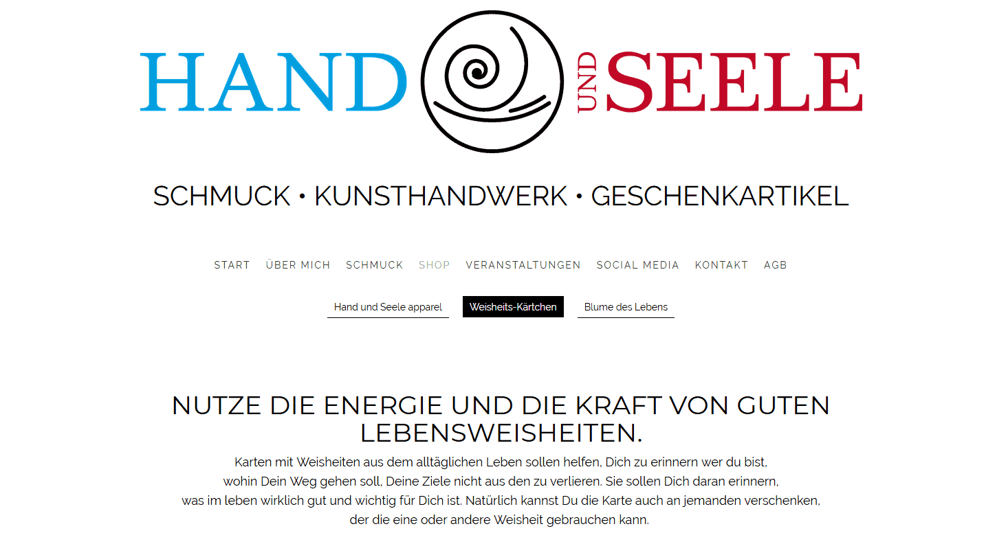 Start – Herzlich willkommen bei Hand und Seele!