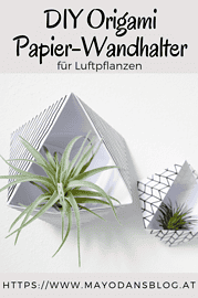 DIY Origami Papier-Wandhalter für Luftpflanzen