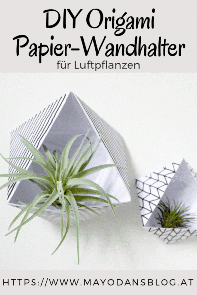 DIY Origami Papier-Wandhalter für Luftpflanzen