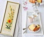 DIY / Upcycling: Altes Bild vom Flohmarkt wird Tablett im Scandi Style