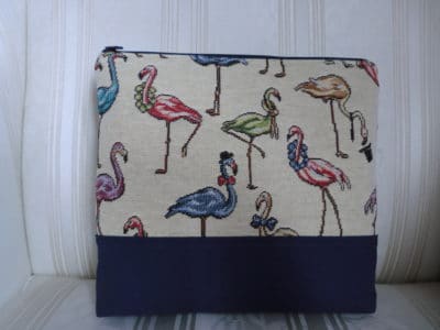 Kosmetiktäschchen mit Flamingos