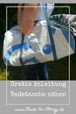 grosse Badetasche nähen – einfach erklärt- gratis Nähanleitung
