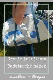 grosse Badetasche nähen – einfach erklärt- gratis Nähanleitung
