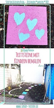 Outdoormalen mit Kindern - Trittsteine für den Garten