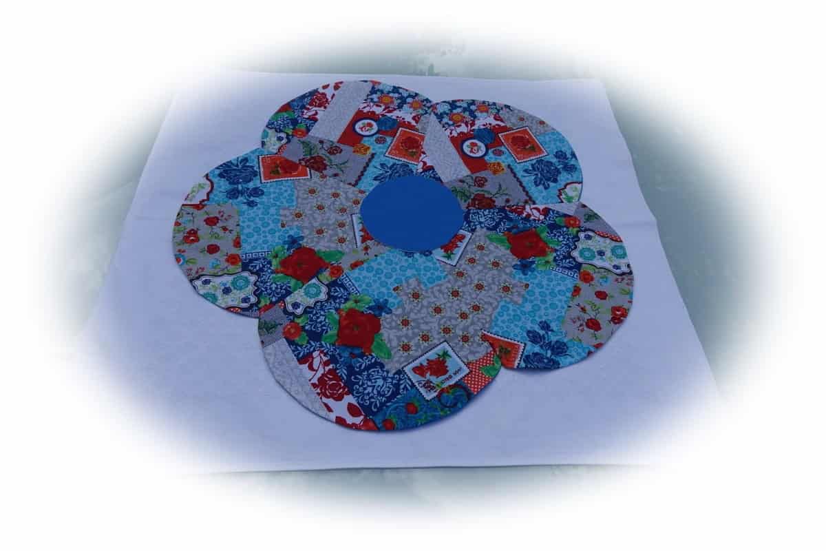 Große Blume als Tischdecke,Wendedeckchen, Tischset oder Kissenbezug nähen