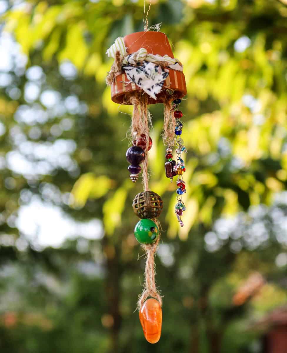 Windspiel für den Garten aus Schmuck