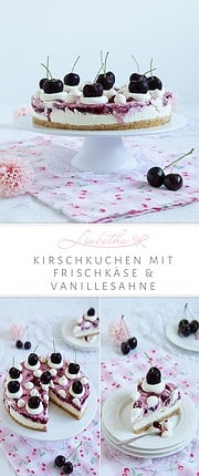 KIRSCHKUCHEN MIT FRISCHKÄSE & VANILLESAHNE