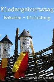 Kindergeburtstag: Raketen Einladung