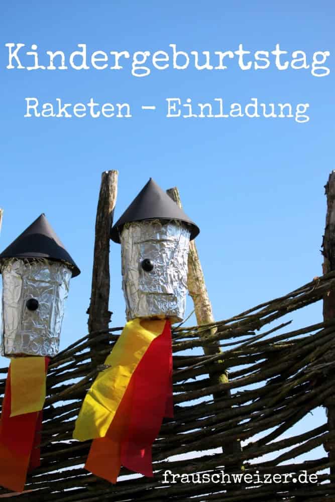 Kindergeburtstag: Raketen Einladung