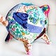 Patchwork-Sparschwein aus Altpapier und Stoffresten