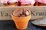 Rosen Cupcakes im Terracotta-Blumentopf