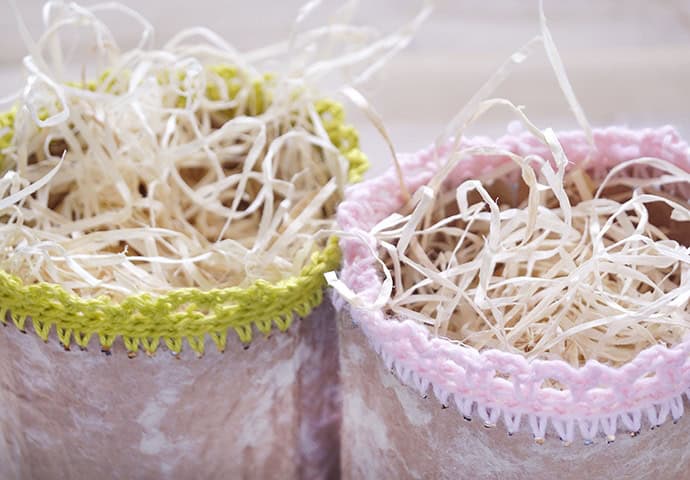 Umhäkelte Milchtüten – Ein prima Upcycling!