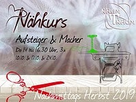 Nähkurs Aufsteiger & Macher 3x Do Nachmittags 14 bis 16.30 Uhr